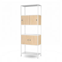 REGAL ARIEL 80 × 220 × 40 cm - Weiß/Sonoma Eiche, Metall (80/220/40cm) - Jan Nowak