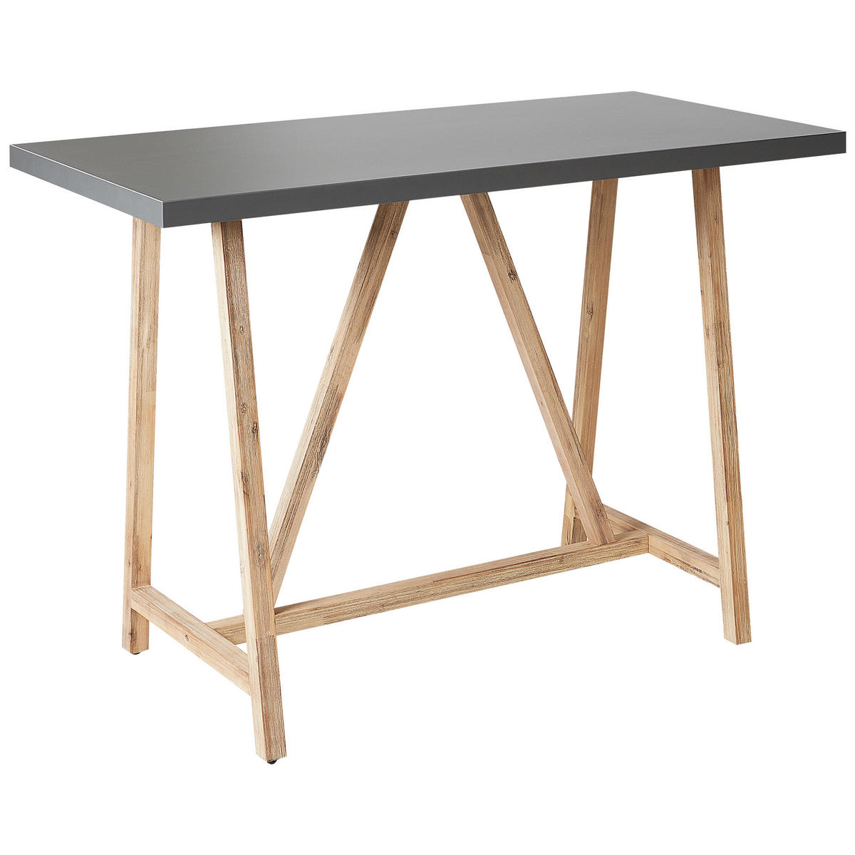BARTISCH Heller Holzfarbton Talamone - Hellbraun/Grau, Stein (70/140/100cm) - Beliani