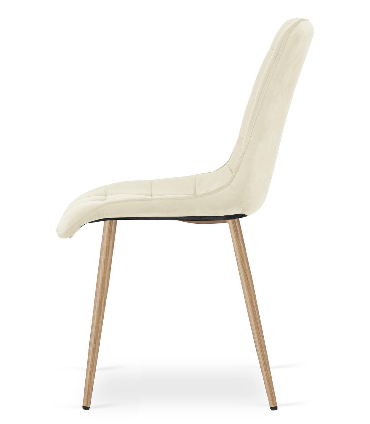STUHL Beige 49x60 cm SPLIT Samtbezug - Beige, Metall (49/56/60cm)