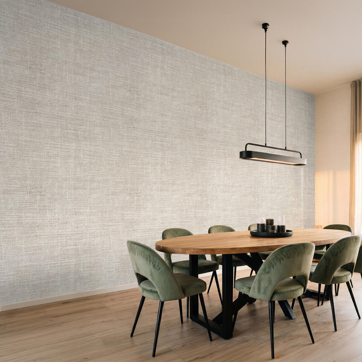 TAPETE - Leinen - Textur - Beige - 500x240 cm - Creme, Papier (500/240cm) - OnlyWow