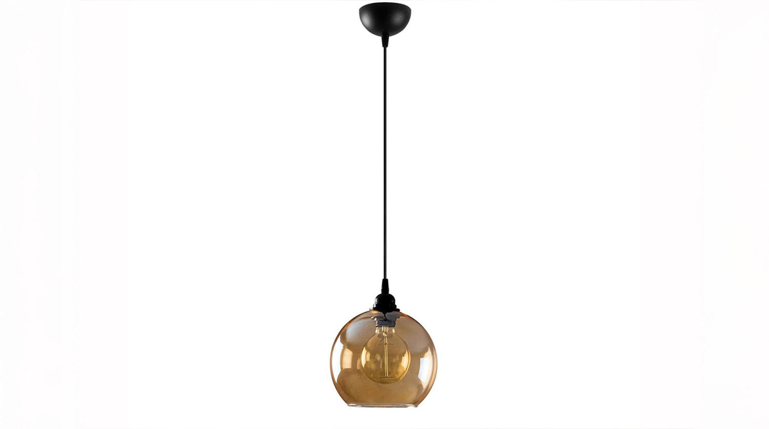 HÄNGELAMPE YUKON Gold Glas - Goldfarben, Glas (20/20/116cm) - KAWOLA
