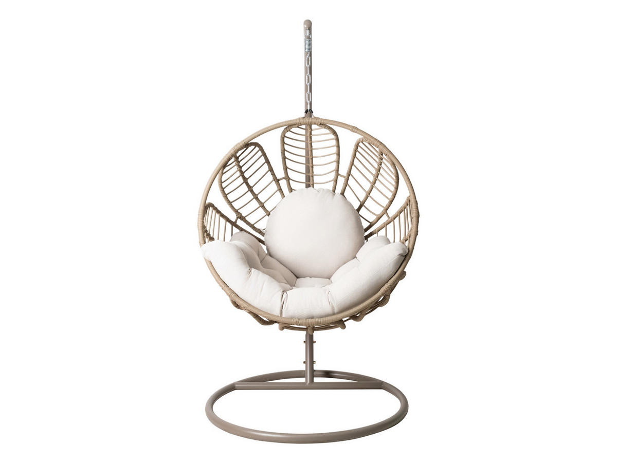 HÄNGESESSEL Floressa - Beige, Metall (106/195/105cm) - MIRJAN24
