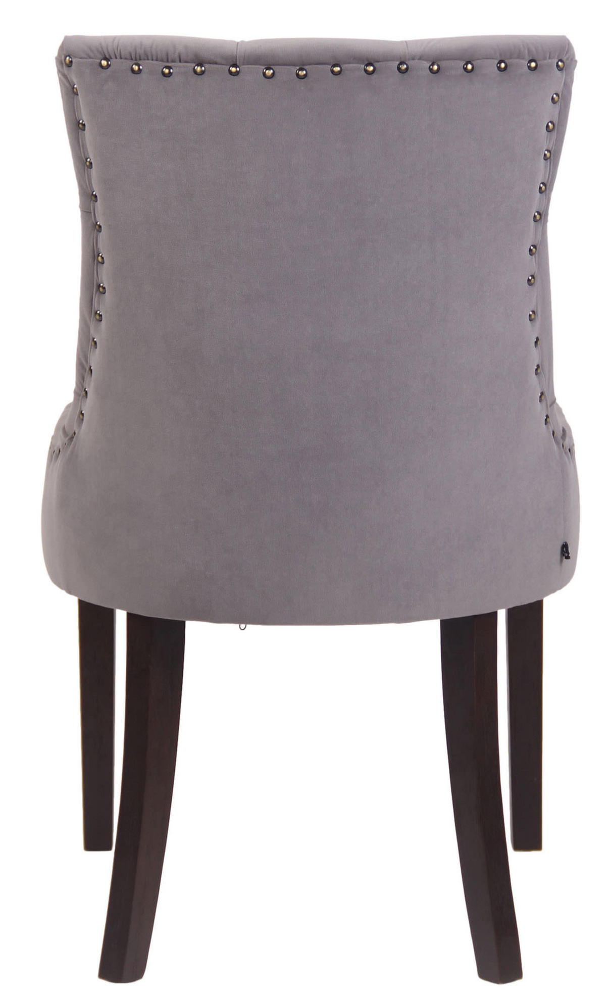 WOHNZIMMERSTUHL 4er Set Samt grau - Grau, Holz/Textil (55/92/58cm) - CLP