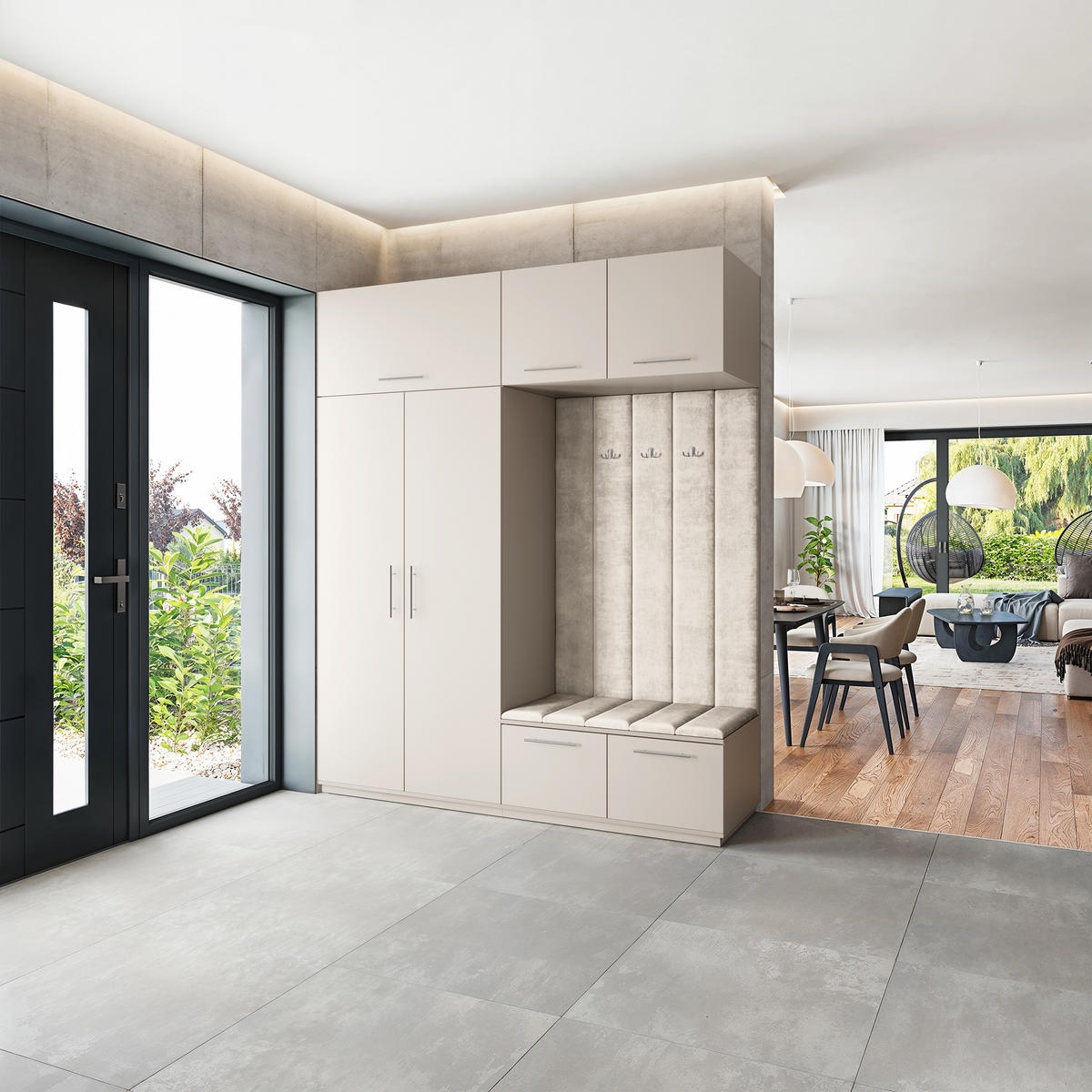 GARDEROBENSCHRANK REMA 200/240/60 cm Modern Kaschmir - Kaschmir, Holzwerkstoff (200/240/60cm) - MASSENO