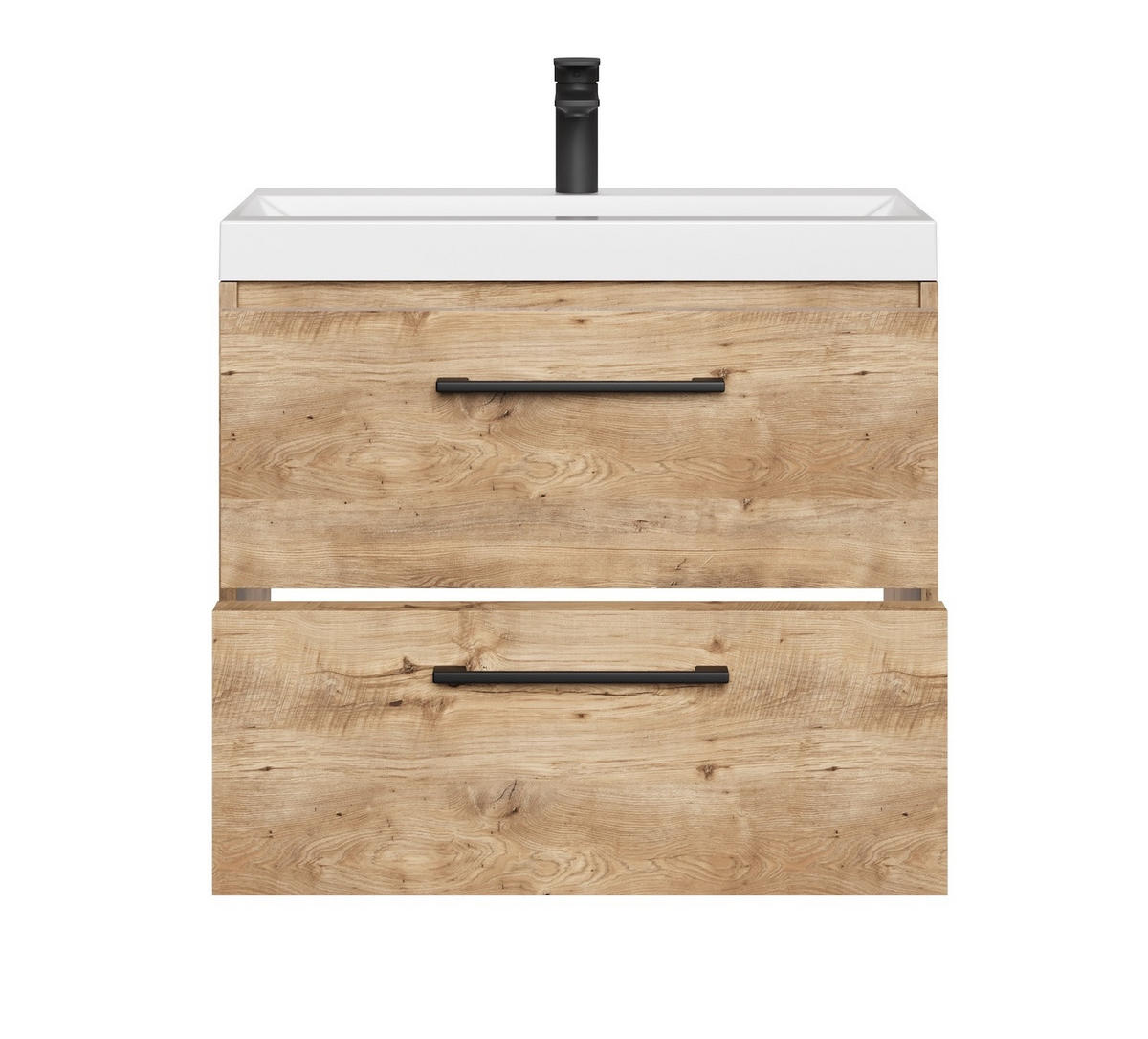 BADMÖBEL-SET Florence 2 Teile Kastanien Eiche - 60 x 35 x 51 cm - Kastanienfarben/Eichefarben, Holz (60/51/35cm) - Badplaats