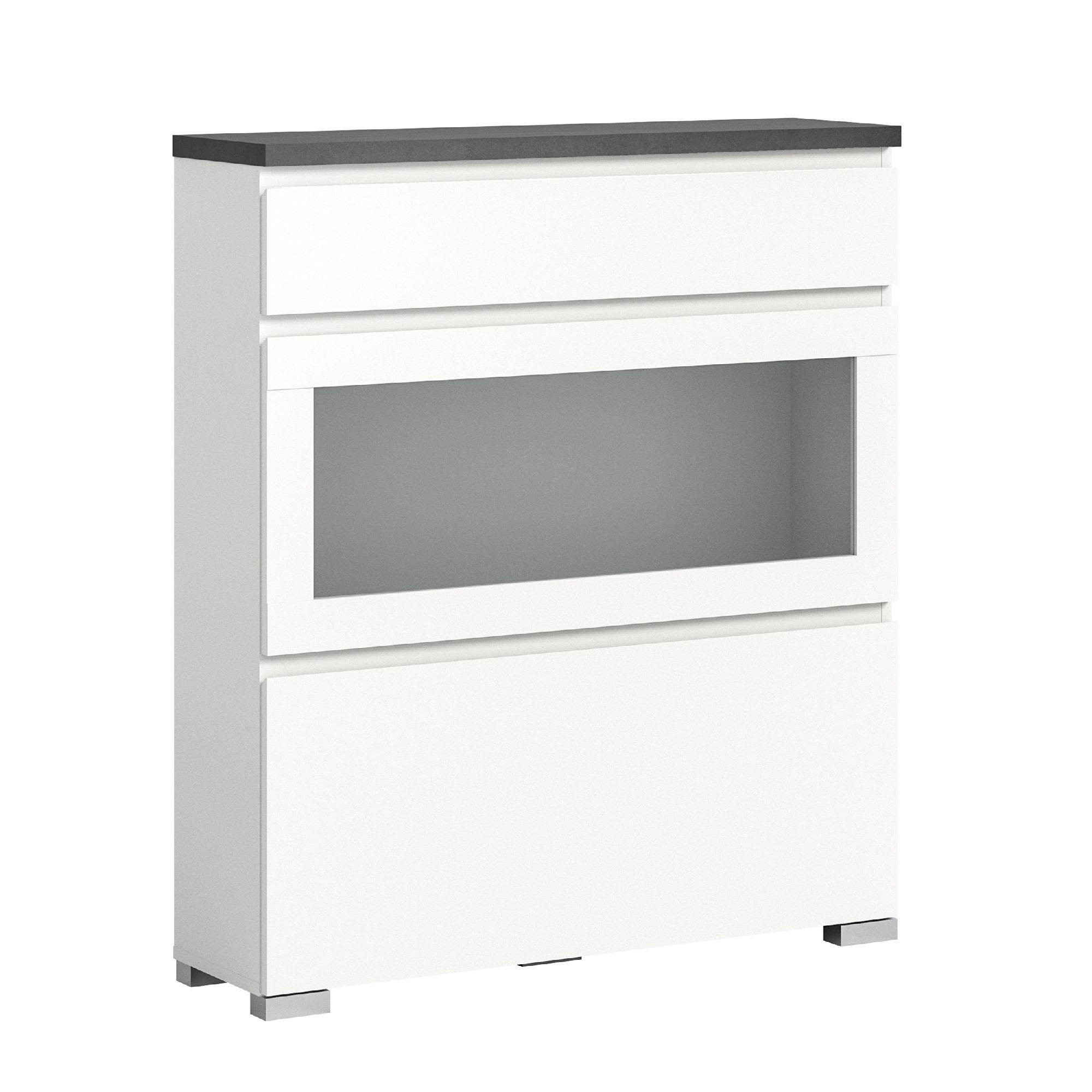 SCHUHSCHRANK Shoelove 27/95/109 cm - Grau, Holzwerkstoff (95/109/27cm) - Xonox