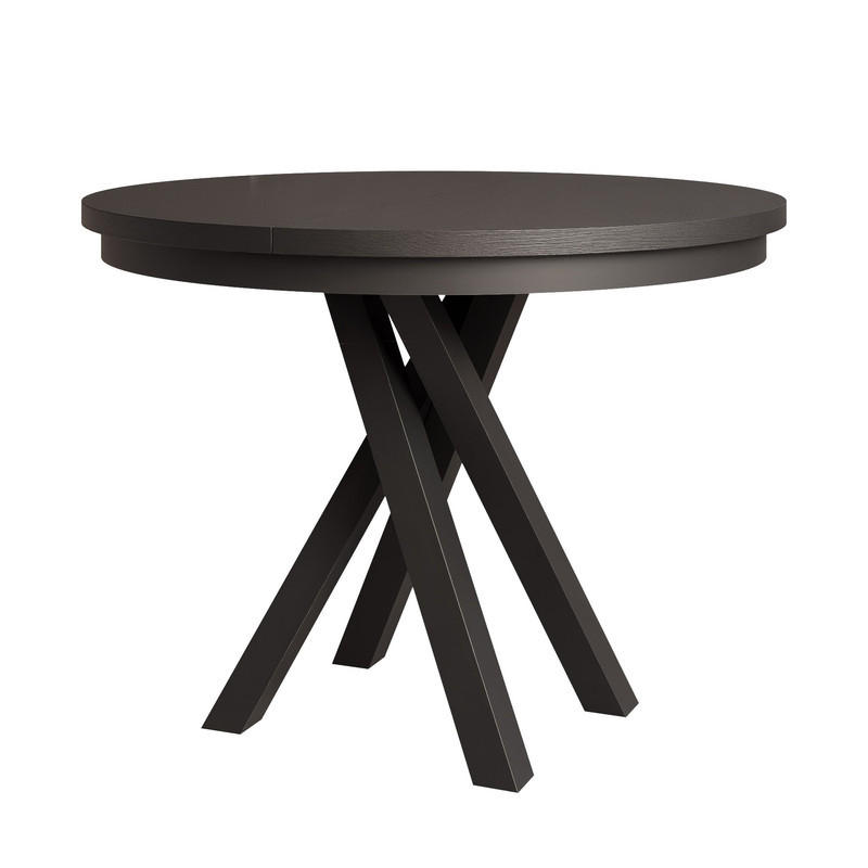AUSZIEHTISCH LORIEN 100/140/75 cm Schwarz - Schwarz, Holzwerkstoff/Metall (100/100/75cm) - Idohome