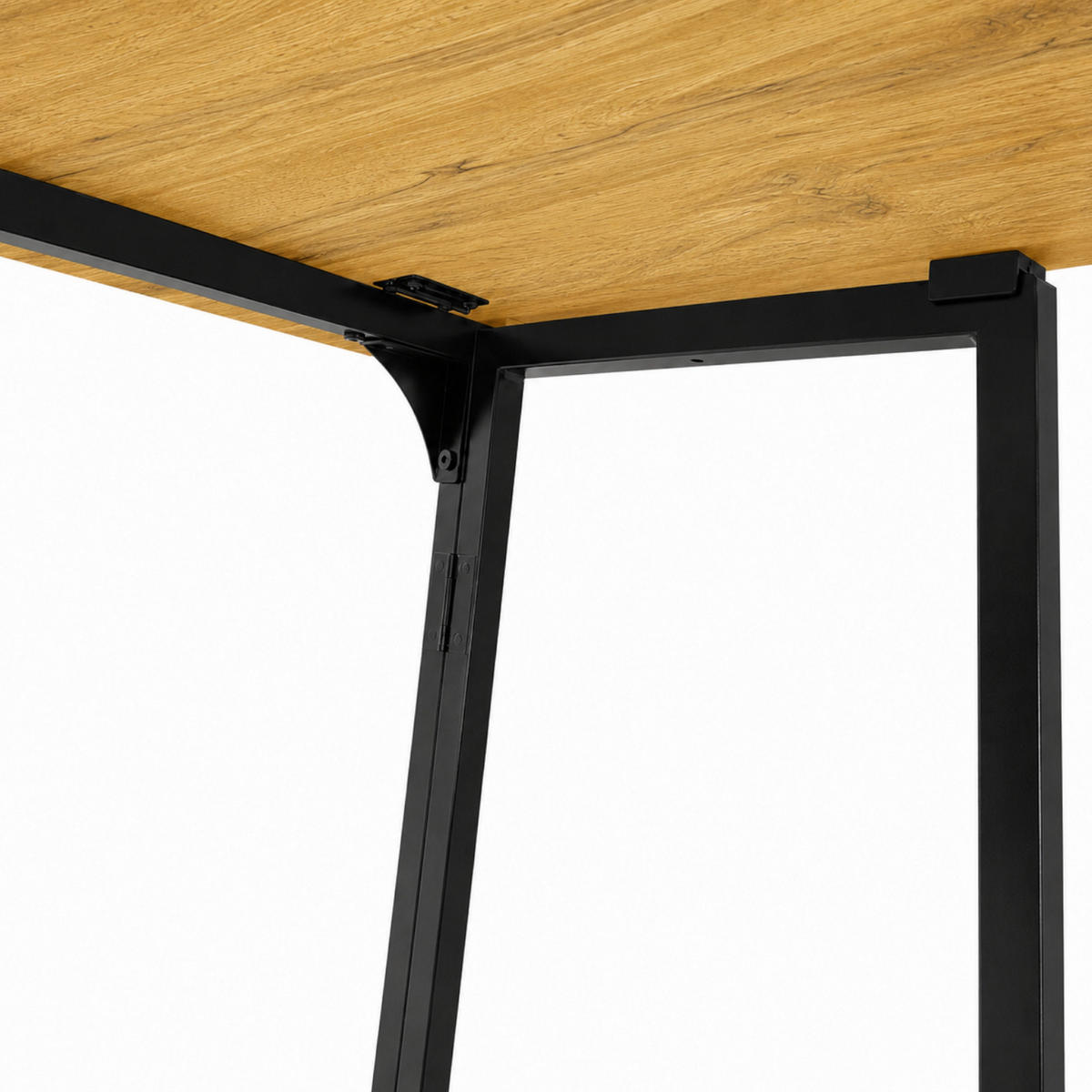 KLAPPSCHREIBTISCH MDF Metall Eiche Schwarz 80 x 40 x 74 cm platzsparend - Eichefarben/Schwarz, Holzwerkstoff/Metall (40/80/74cm) - Begryf