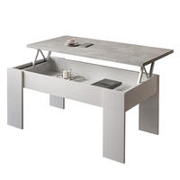AUSZIEHBARER Couchtisch APERTO, Weiß Rustica / Beton - Grau, Holzwerkstoff (100/45/50cm) - Lookway