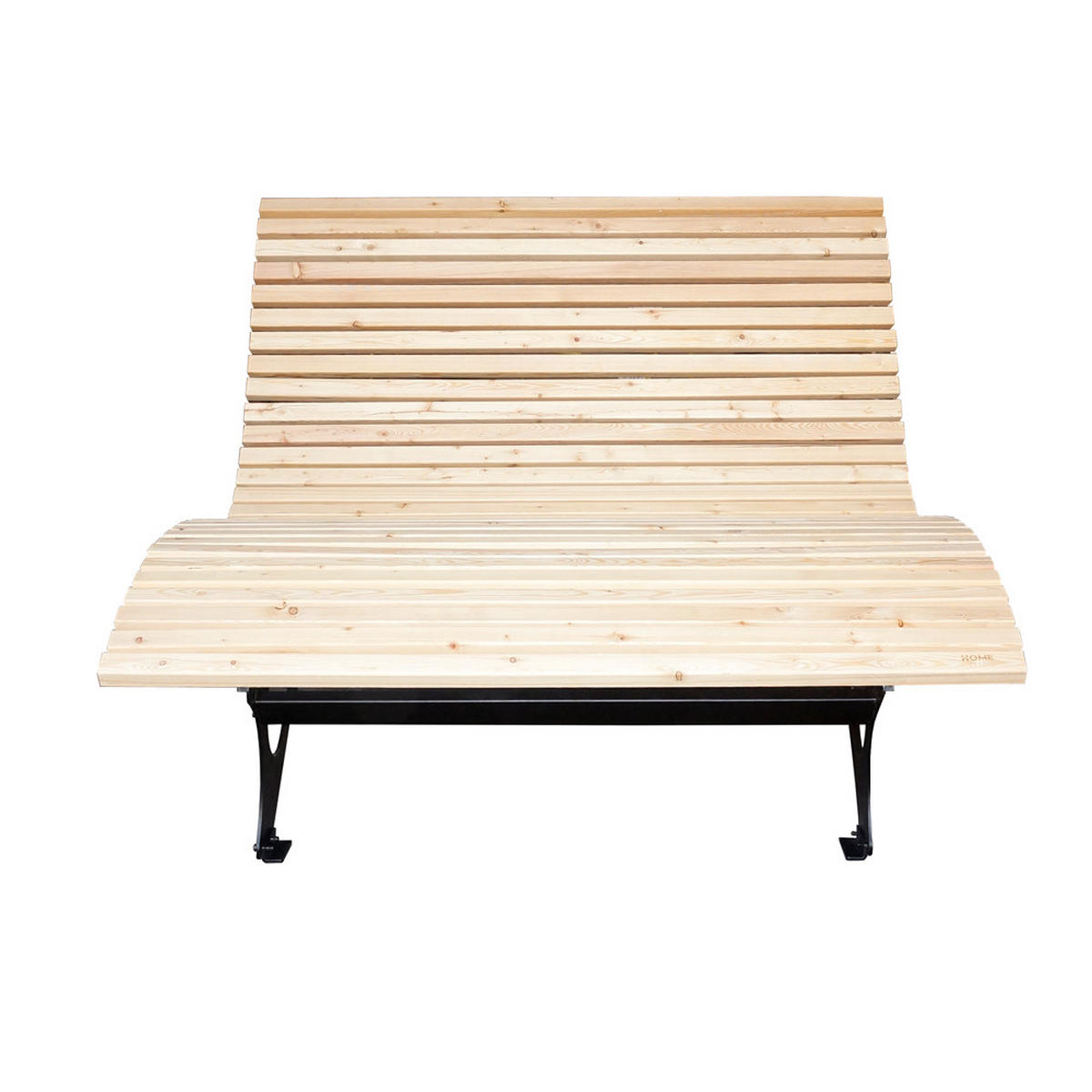 WELLENHOLZLIEGE TAIGA - Breite: 150 cm - Naturfarben, Holz (150/157/114cm) - Home Deluxe