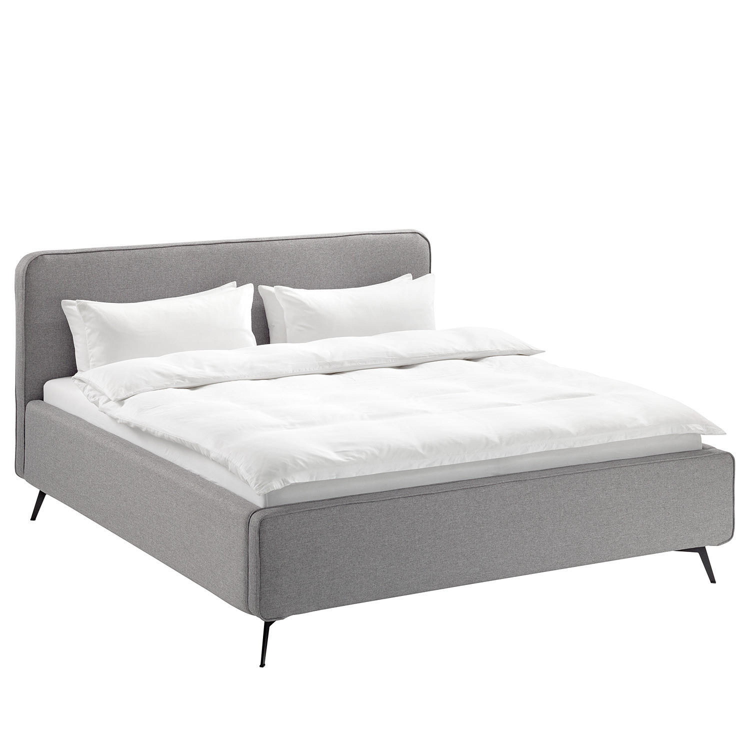 POLSTERBETT - Grau, Textil (180/200cm) - home24