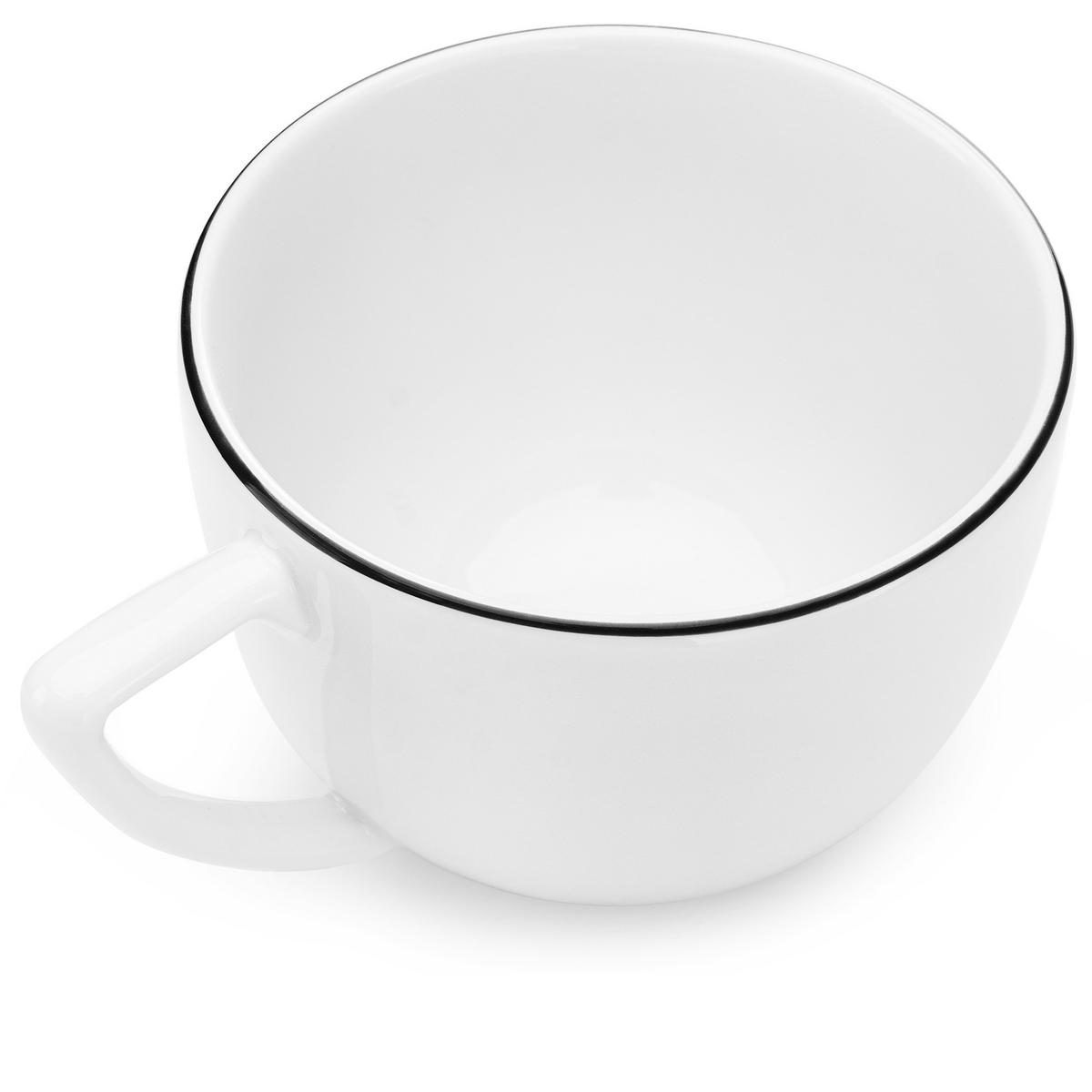 KAFFEETASSENSET CARLINA 12-tlg - Weiß, Keramik (14/2/14cm) - KONSIMO®