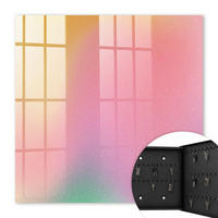 SCHLÜSSELBOX Schwarz 30x30 cm- Türöffnung nach rechts - Farbverlauf - Pink, Metall (30/30/5cm) - TULUP