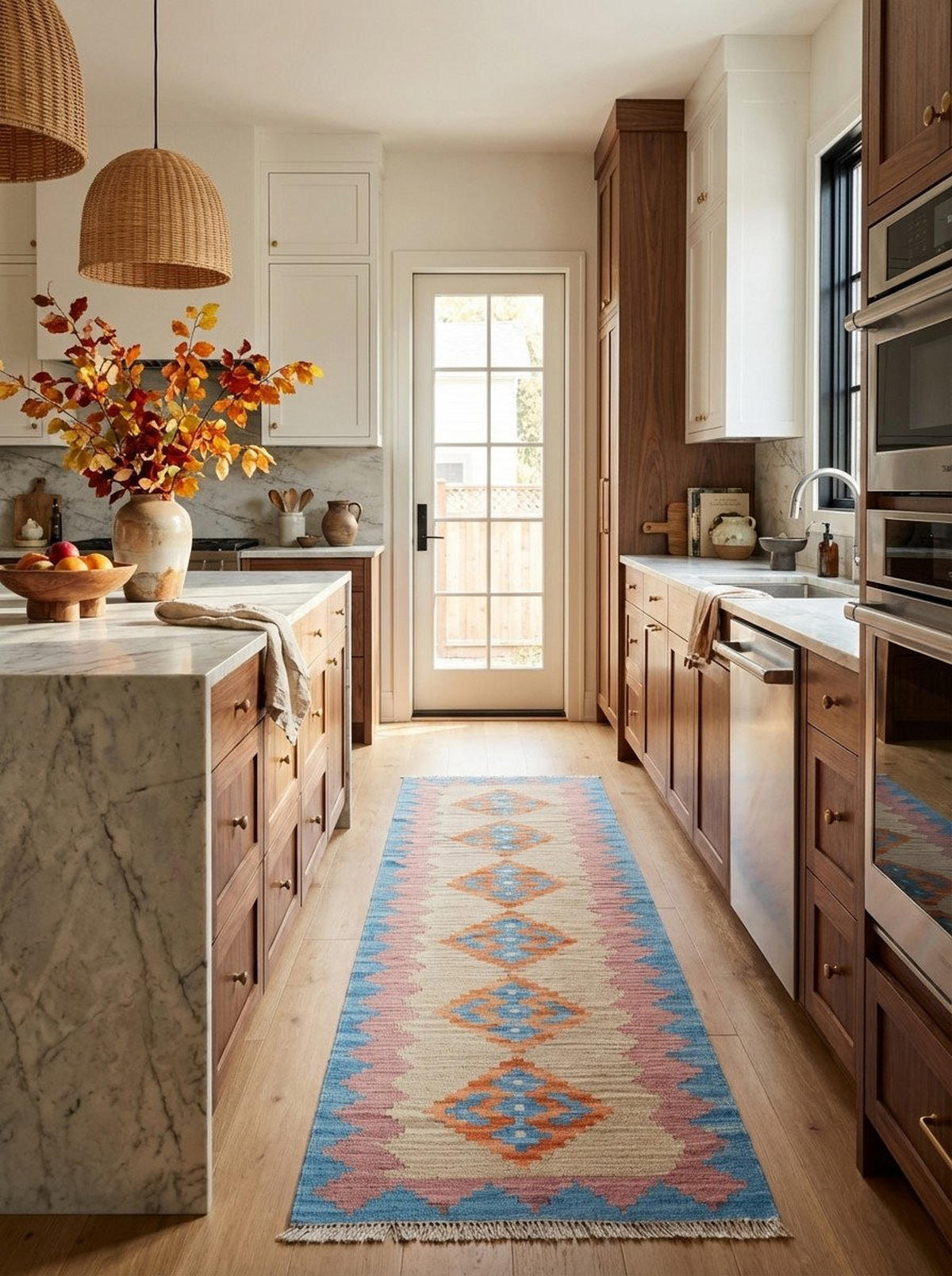 HANDWEBTEPPICH Kelim Gashgai Beige 190/57 cm Schurwolle - Beige, Textil (57/190cm) - Looma