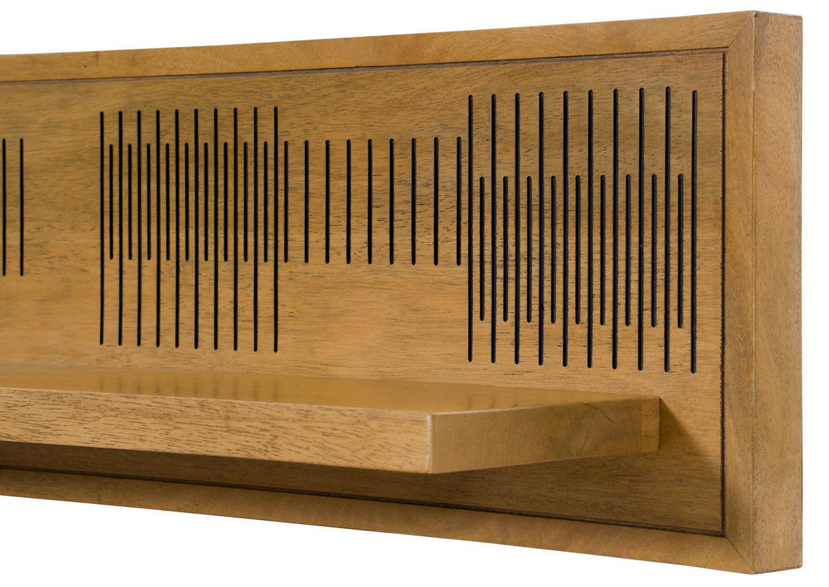 WANDREGAL Mango 180x20x25 hellbraun geölt MIAMI #120 - Braun, Holz (180/25/20cm) - Massivmoebel24