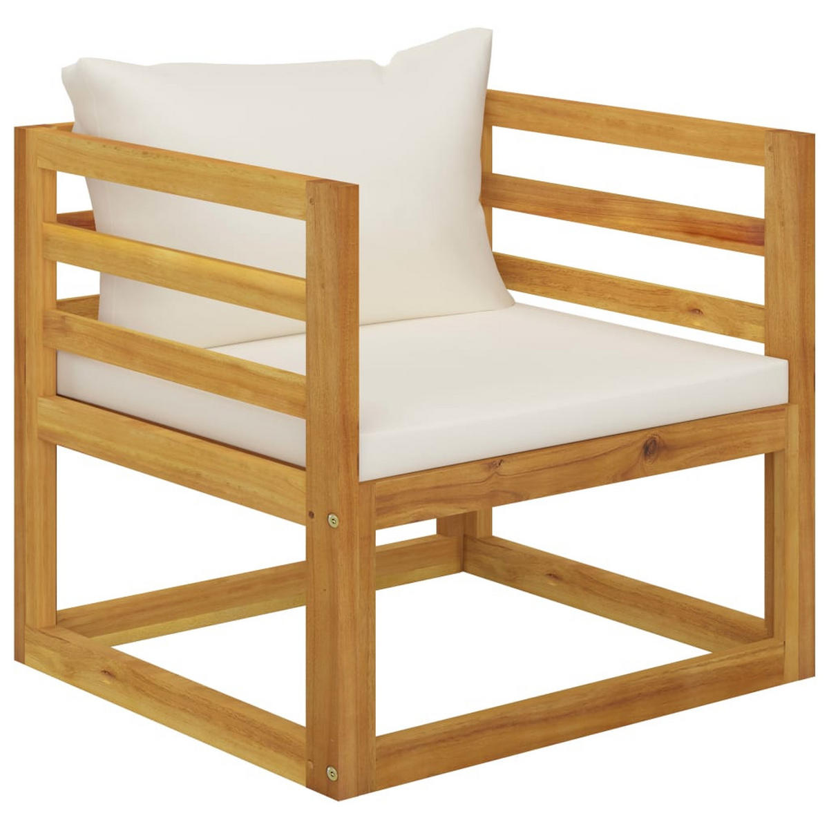 GARTENSET Remley 5-teilig - Creme, Holzwerkstoff - Nettlife
