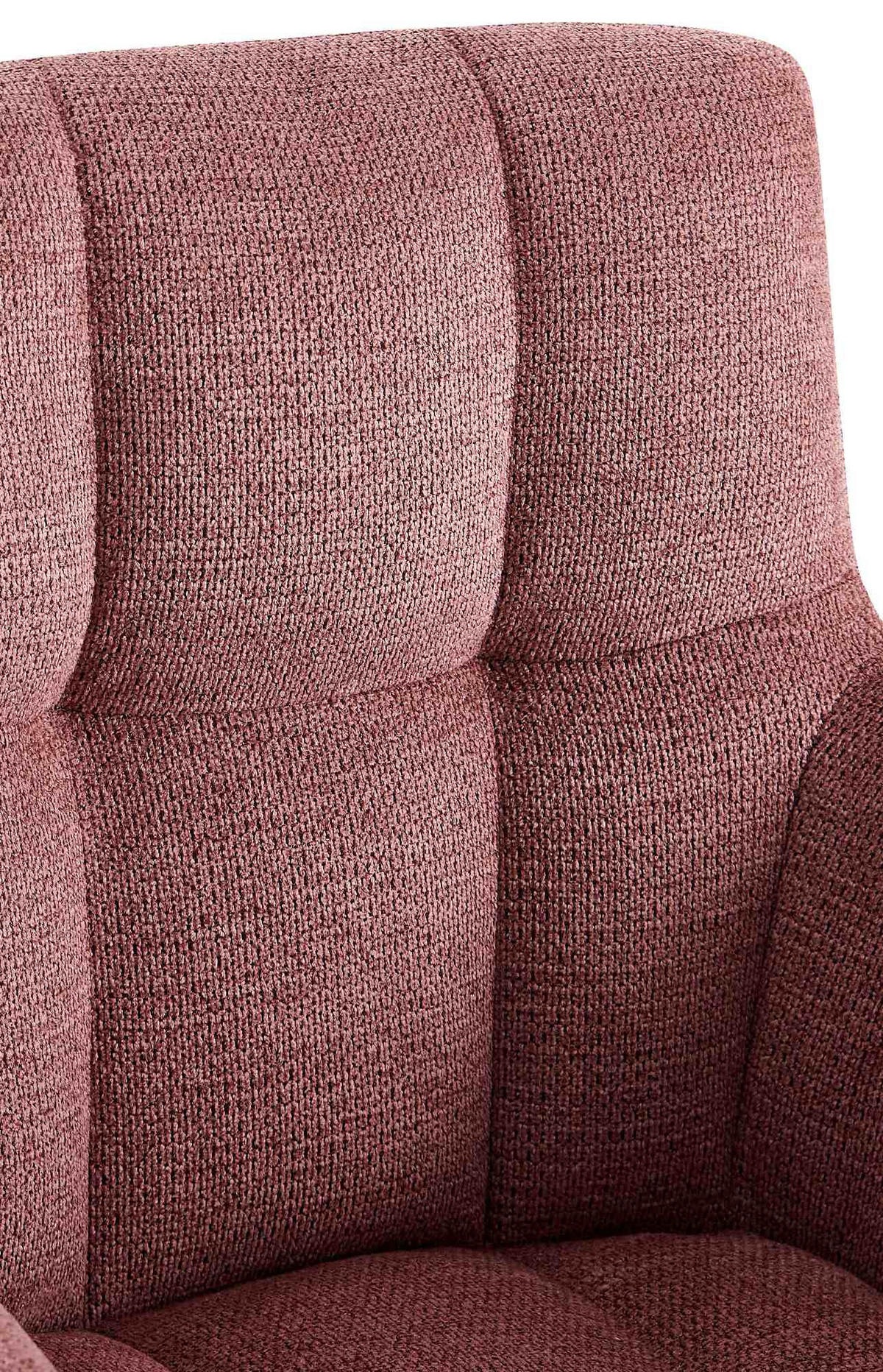 ARMLEHNENSTUHL 2er Set Stoff Rubinrot - Rot/Schwarz, Textil/Metall (59/87/59cm) - CLP