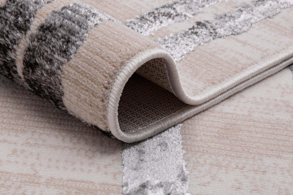 TEPPICH CRYSTAL Creme Grau 200/300 cm - Creme/Grau, Textil (200/300cm) - Tapiso