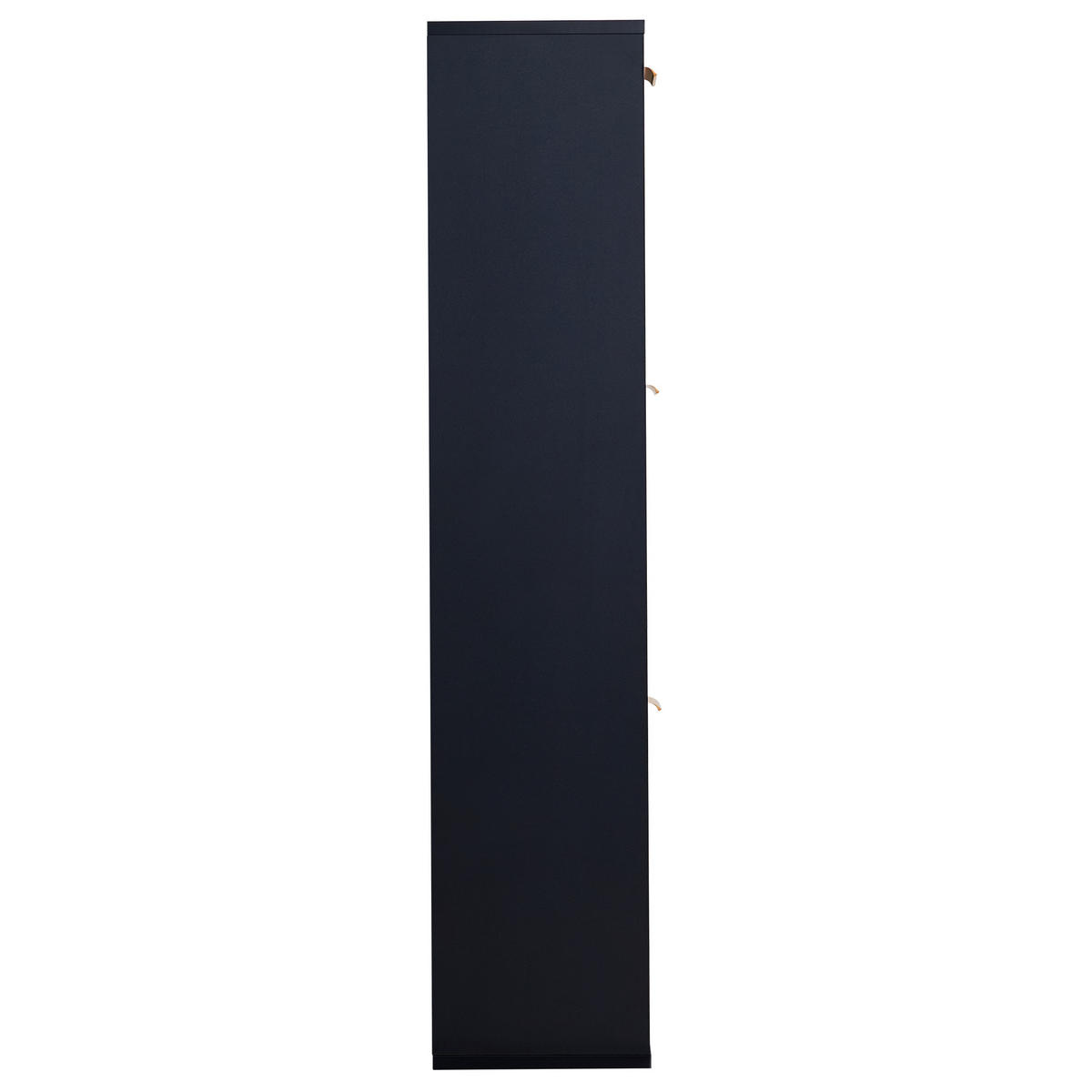 SCHUHKIPPER Schwarz 60/24/114 cm 3 Klappen - Schwarz, Holzwerkstoff (60/114/24cm) - PANGIVO