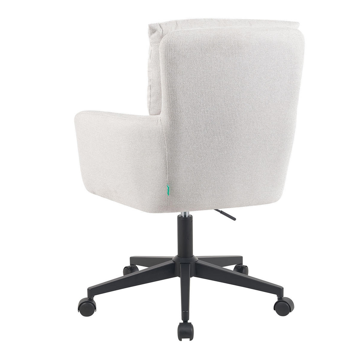 BÜROSTUHL Mika-Riko - Creme/Schwarz, Textil/Metall (59/91/66cm) - DUBI Möbel