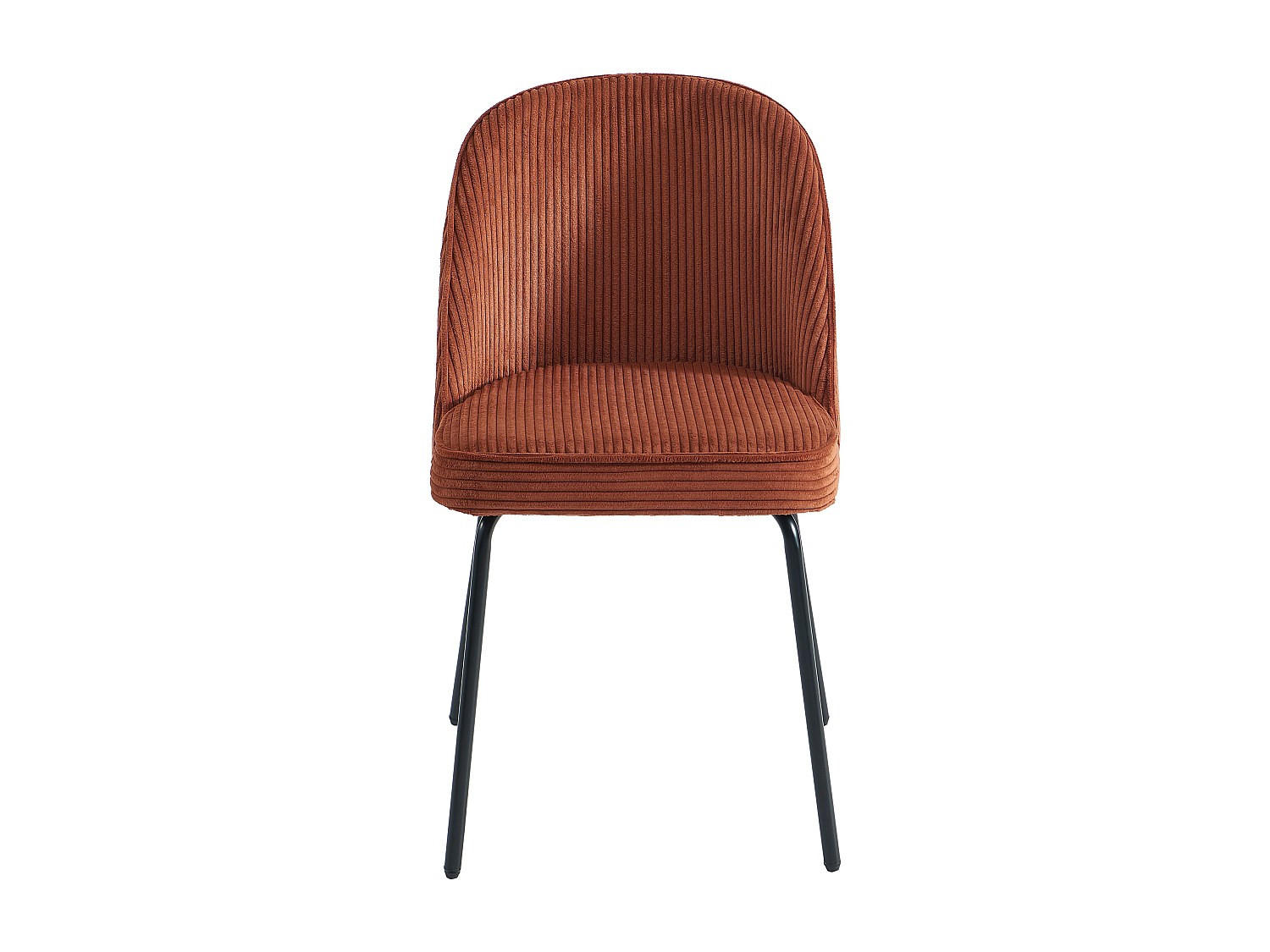 STUHL - 50 cm x 57.5 cm - Samt, Stoff - Terracotta - ALPALI - Terracotta, Textil (50/83.5/57.5cm) - Vente-Unique