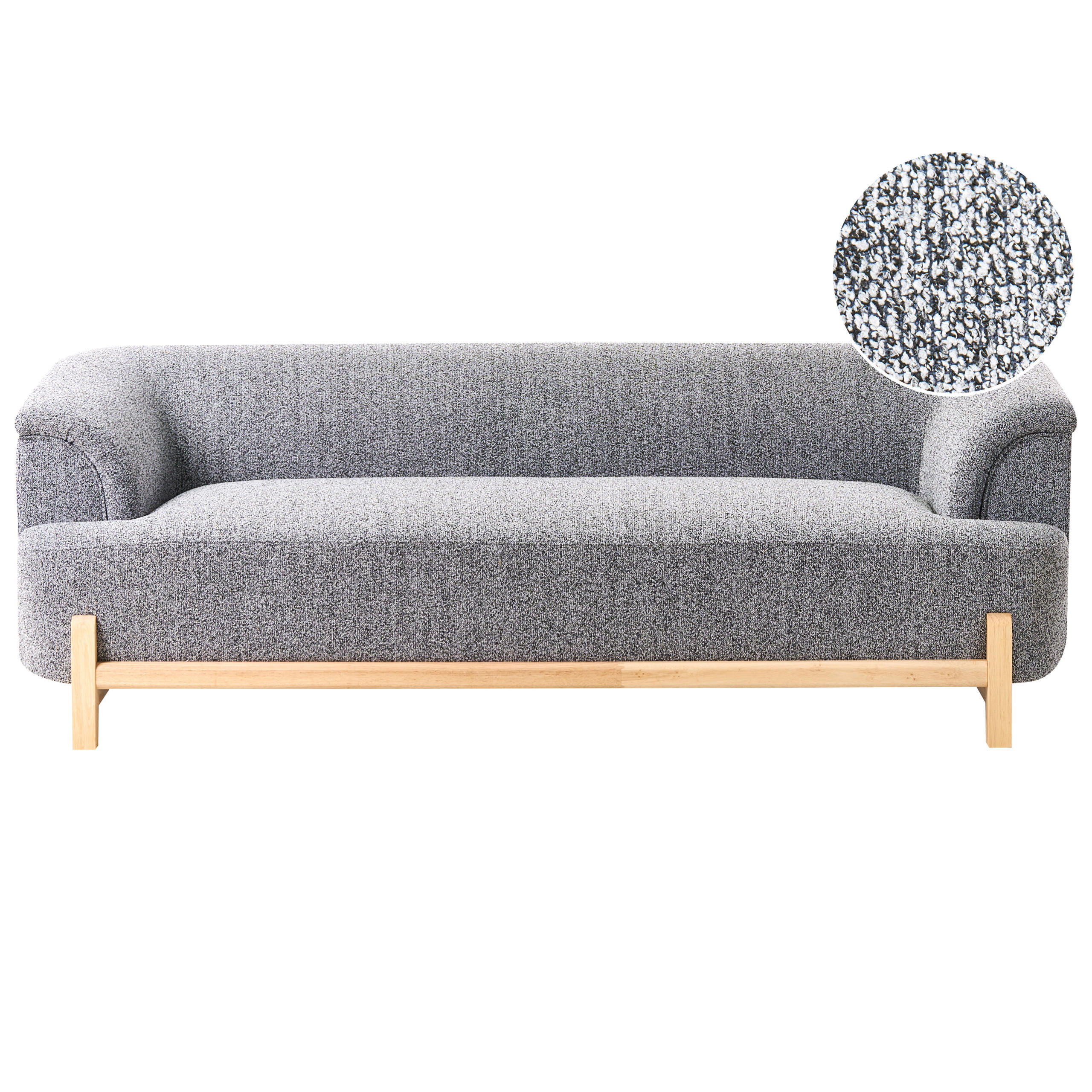 3-SITZER-SOFA Stoff Dunkelgrau Alnor - Dunkelgrau, Textil (205/67/85cm) - Beliani