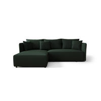 ECKSOFA mit Schlaffunktion MILANO L Poso 014 Links - Grün, Textil (245/185cm) - Bedante
