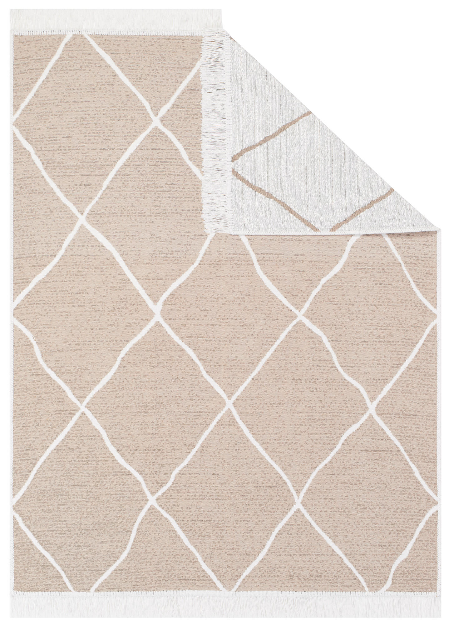 Tapiso Teppich Creme 80x300 cm