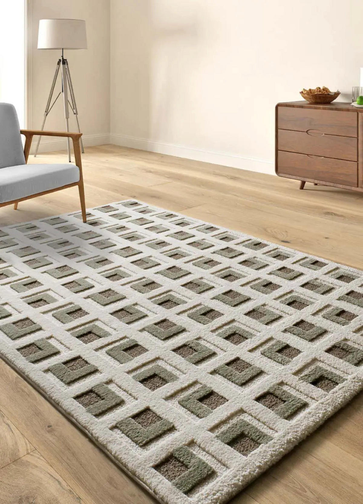 KURZFLORTEPPICH Braun / Weiß Candela 80/150 cm - Braun/Weiß, Naturmaterialien/Textil (80/150cm) - Atticgo