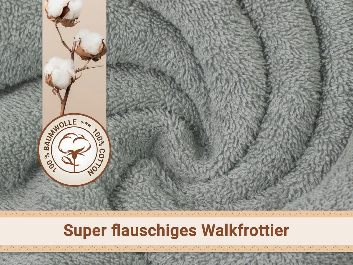 HANDTÜCHER, 100x100 cm, 100% Baumwolle, Grau - Grau, Textil (100/100cm) - Zollner