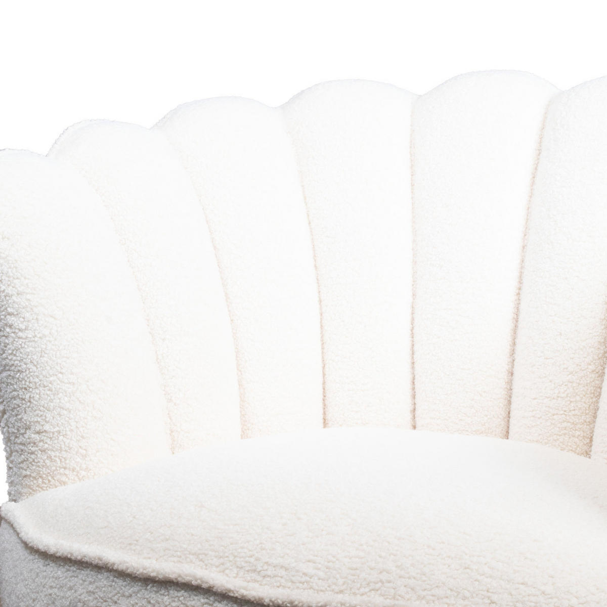 SESSEL aus Teddy-Stoff, weiß - Weiß, Textil (57/80/85cm) - Giga Meubel