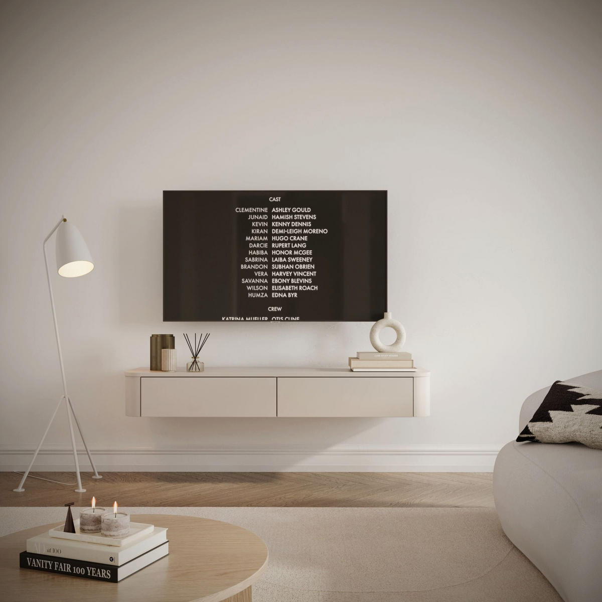 TV-BOARD Luvio Kaschmirgrau hängend 140/20/39 cm - Taupe, Holzwerkstoff (140/20/39cm) - Selsey
