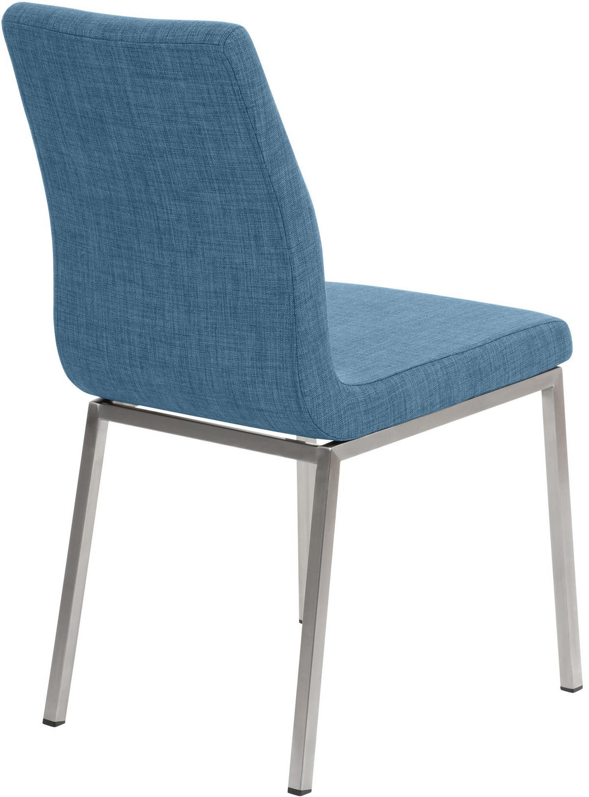 STUHL Stoff blau - Blau/Edelstahlfarben, Textil/Metall (40/88/50cm) - CLP