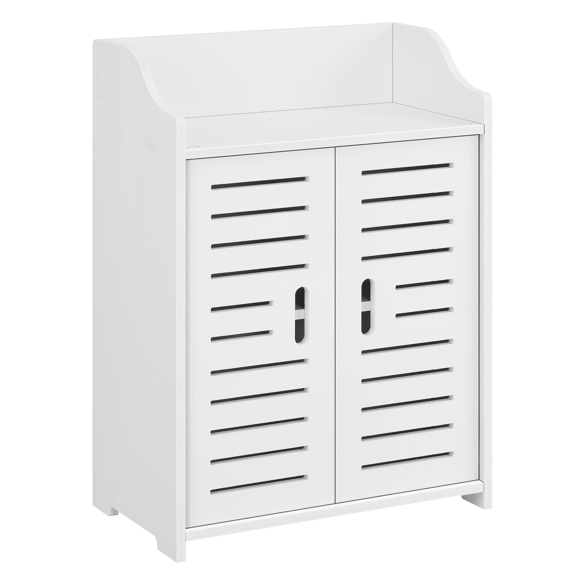 BADEZIMMERSCHRANK Trosa - Weiß, Kunststoff (45/62/25cm) - [en.casa]