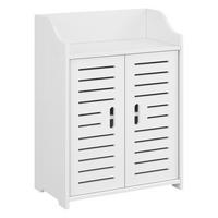 BADEZIMMERSCHRANK Trosa - Weiß, Kunststoff (45/62/25cm) - [en.casa]