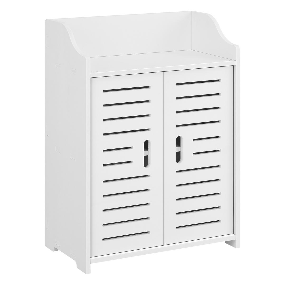 BADEZIMMERSCHRANK Trosa - Weiß, Kunststoff (45/62/25cm) - [en.casa]