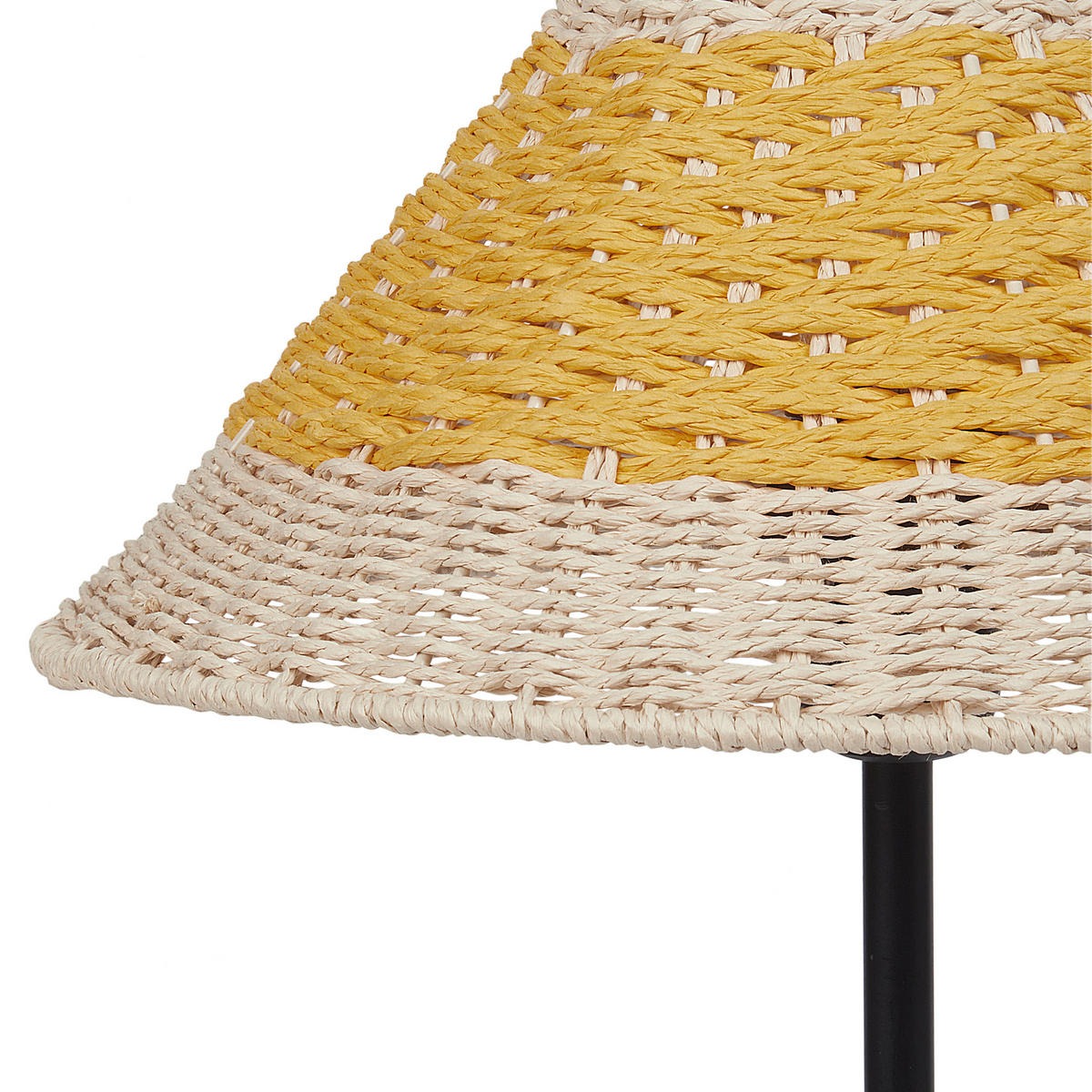 TISCHLEUCHTE Beige/Gelb/Schwarz Momba - Beige/Gelb, Papier (30/30/40cm) - Beliani