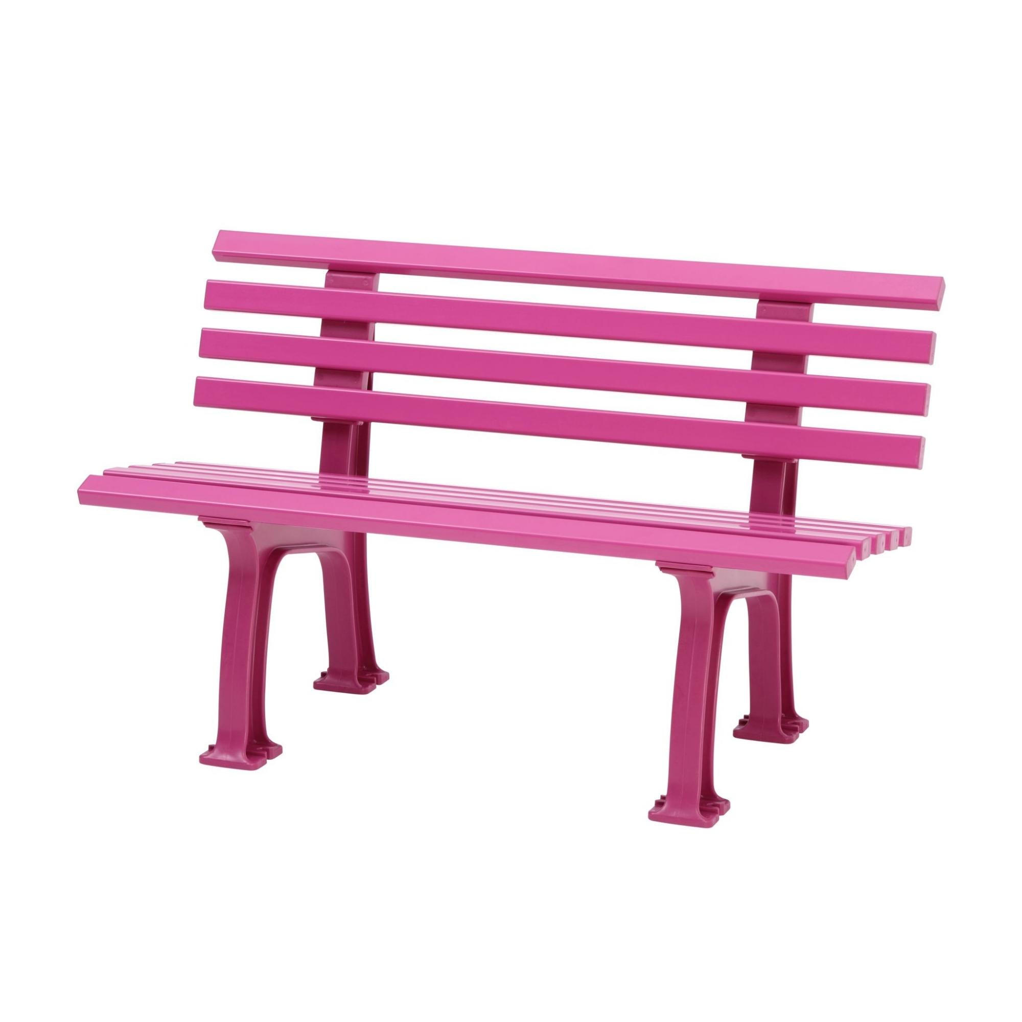 GARTENBANK Antigua 2 Sitzer Flieder 74 x 120 x 54 cm Witterungskunststoff & UV Beständiger Kunststoff - Pink, Kunststoff (120/74/54cm) - PROREGAL