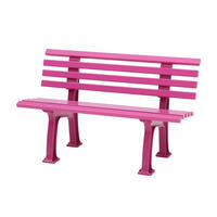 GARTENBANK Antigua 2 Sitzer Flieder 74 x 120 x 54 cm Witterungskunststoff & UV Beständiger Kunststoff - Pink, Kunststoff (120/74/54cm) - PROREGAL
