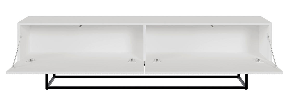 TV-SCHRANK Veldio Weiß Schwarz 175 cm - Schwarz/Weiß, Holzwerkstoff/Metall (175/46.5/31.6cm) - Selsey