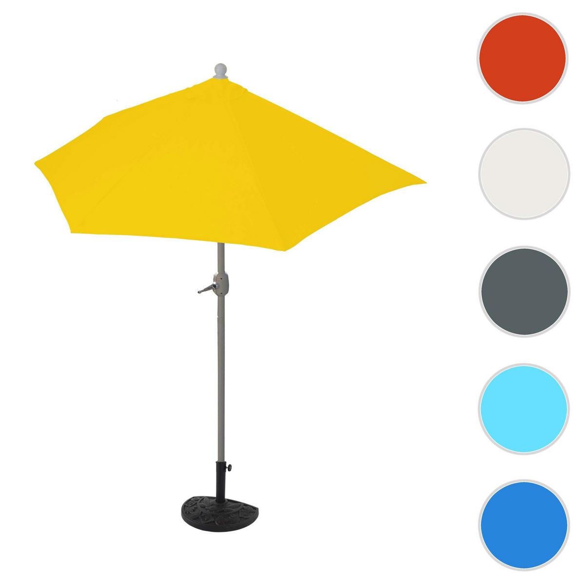 SONNENSCHIRM I HALBRUND UV 50+ Gelb - Gelb, Textil (260/135cm) - MCW