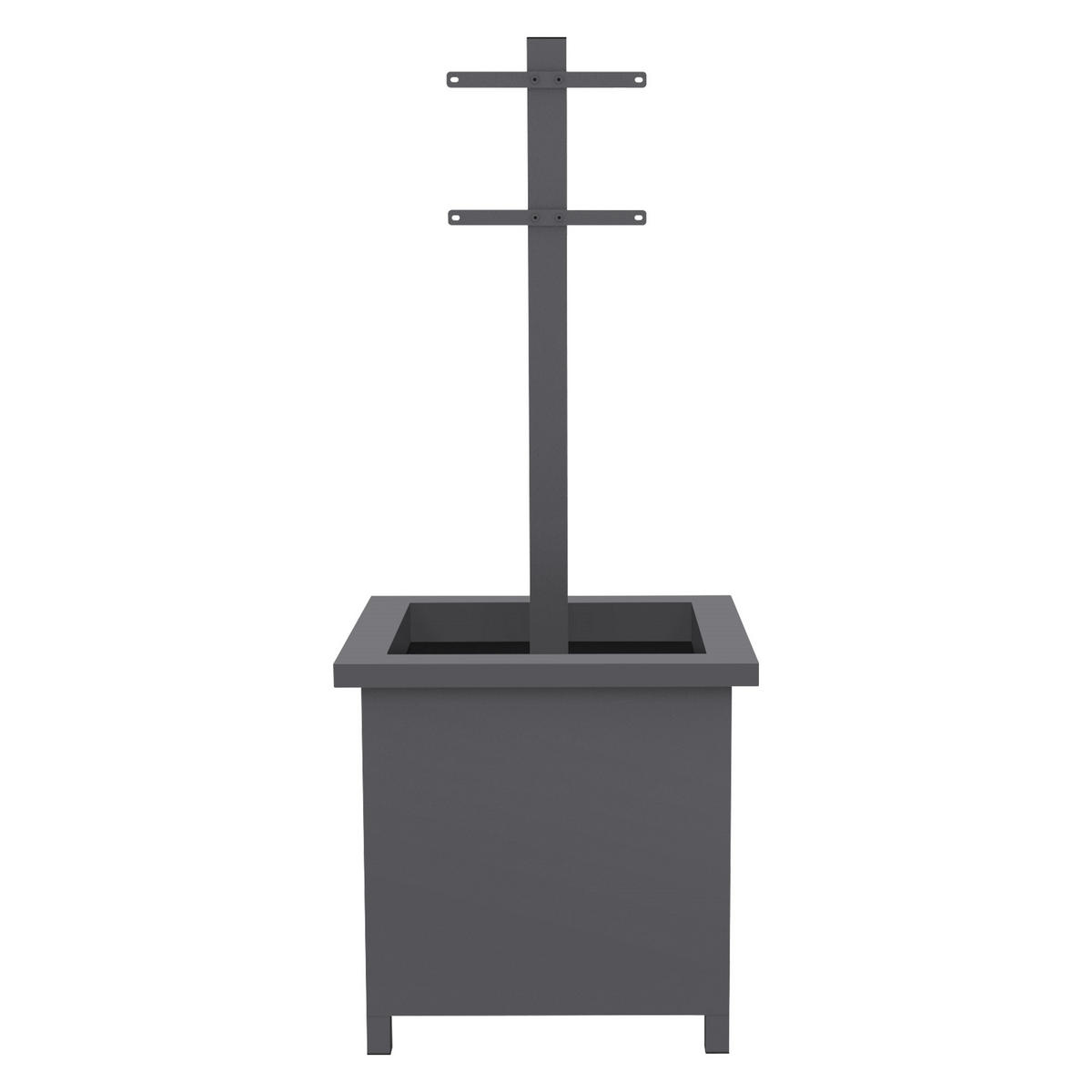 BRIEFKASTEN Anthrazit-Holzoptik mit bepflanzbarem Ständer - Anthrazit, Metall (120cm) - ML-DESIGN