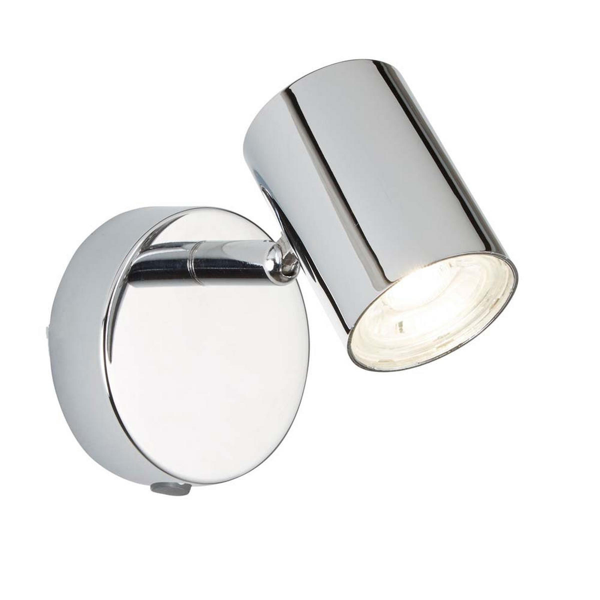 LED WANDLEUCHTE Rollo Chrom - Silberfarben, Glas (11/9/8.5cm) - SearchLight