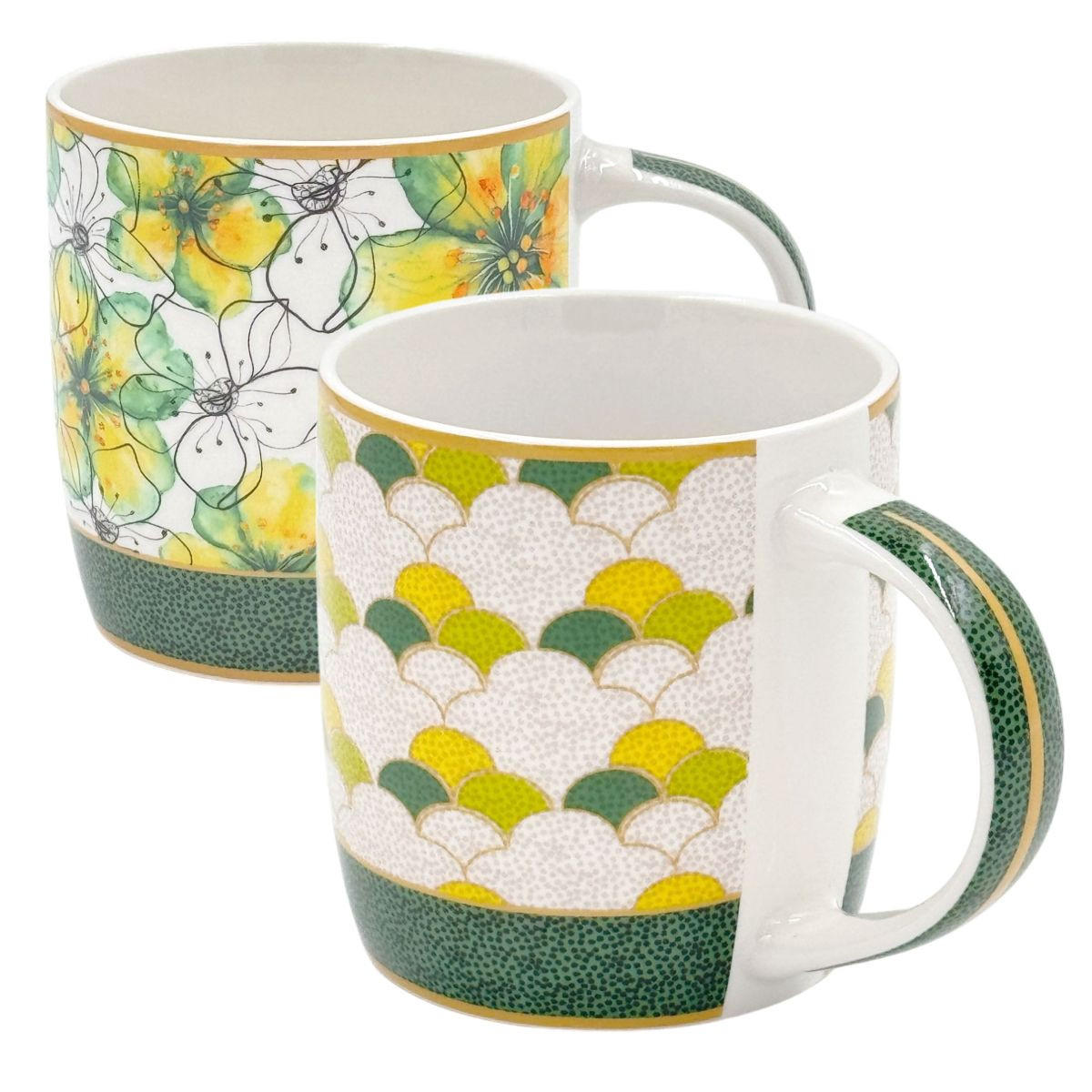 PORZELLANBECHER 2er Set MIRABILIA 350 ml "Libellula" - Orange, Keramik (0.36L) - Rose & Tulipani