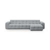ECKSOFA rechts Kendal aus strukturiertem Stoff platin 5 Sitzplätze - Platinfarben, Textil (173/357cm) - Micadoni