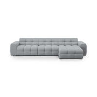 ECKSOFA rechts Kendal aus strukturiertem Stoff platin 5 Sitzplätze - Platinfarben, Textil (173/357cm) - Micadoni