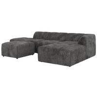 ROHOVÁ SEDAČKA GRIDA 4M L Šedá Manšestr - Pravá - šedá/černá, textil/plast (176/335cm) - MKS
