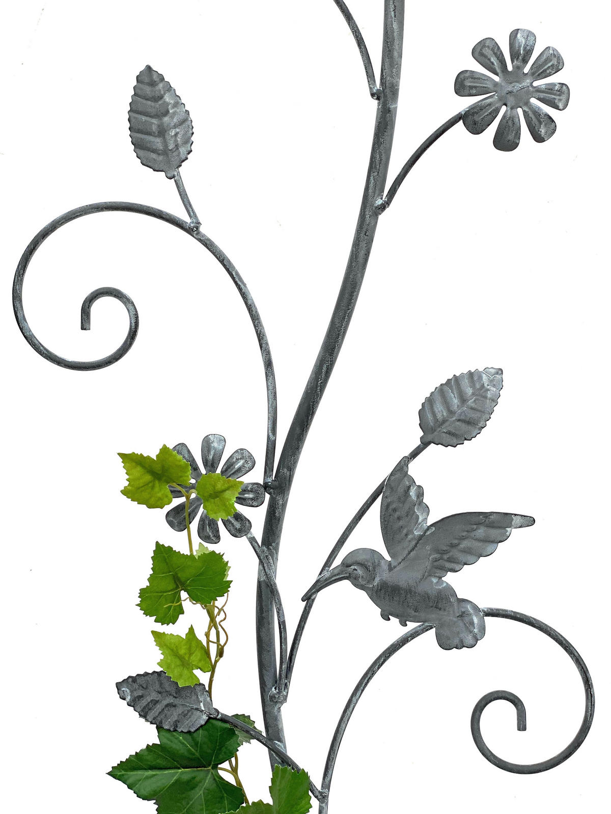 RANKHILFE aus Metall mit Blumen 110 cm 96014 - Grau, Metall (34/110/3cm) - DanDiBo