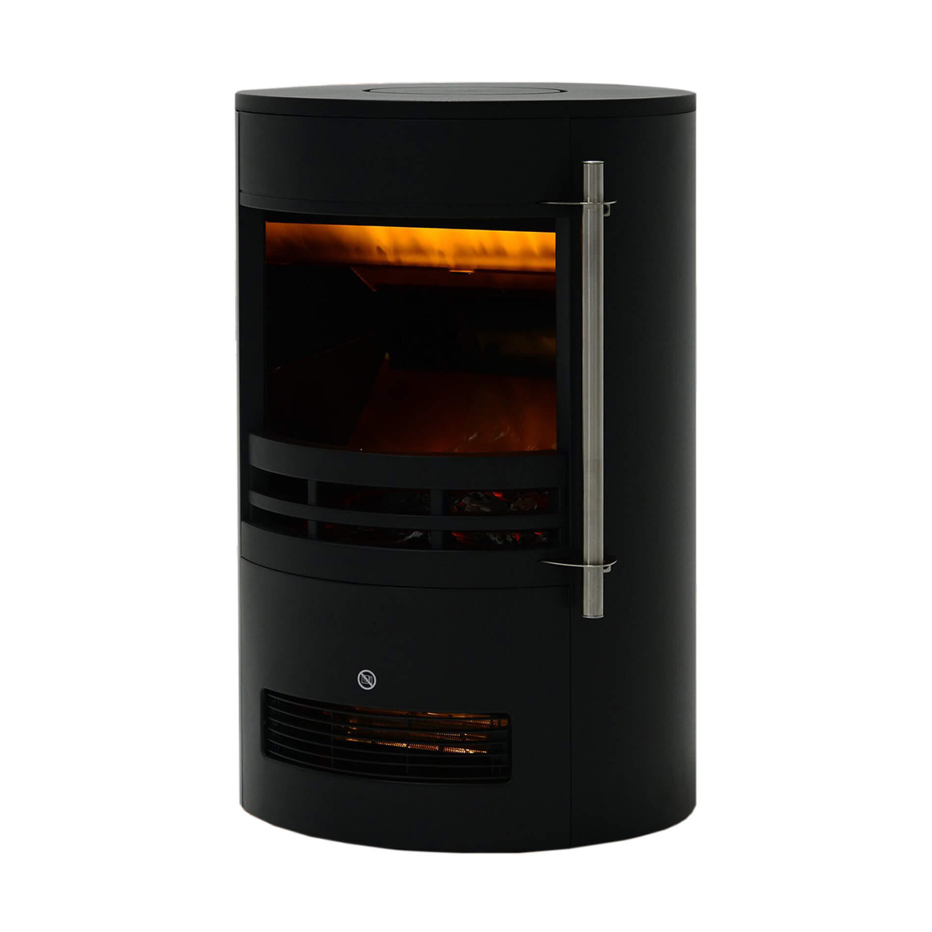 ELEKTROKAMIN Schwarz 41/41/65 cm - Schwarz, Metall (41/65/41cm) - Mobili Rebecca