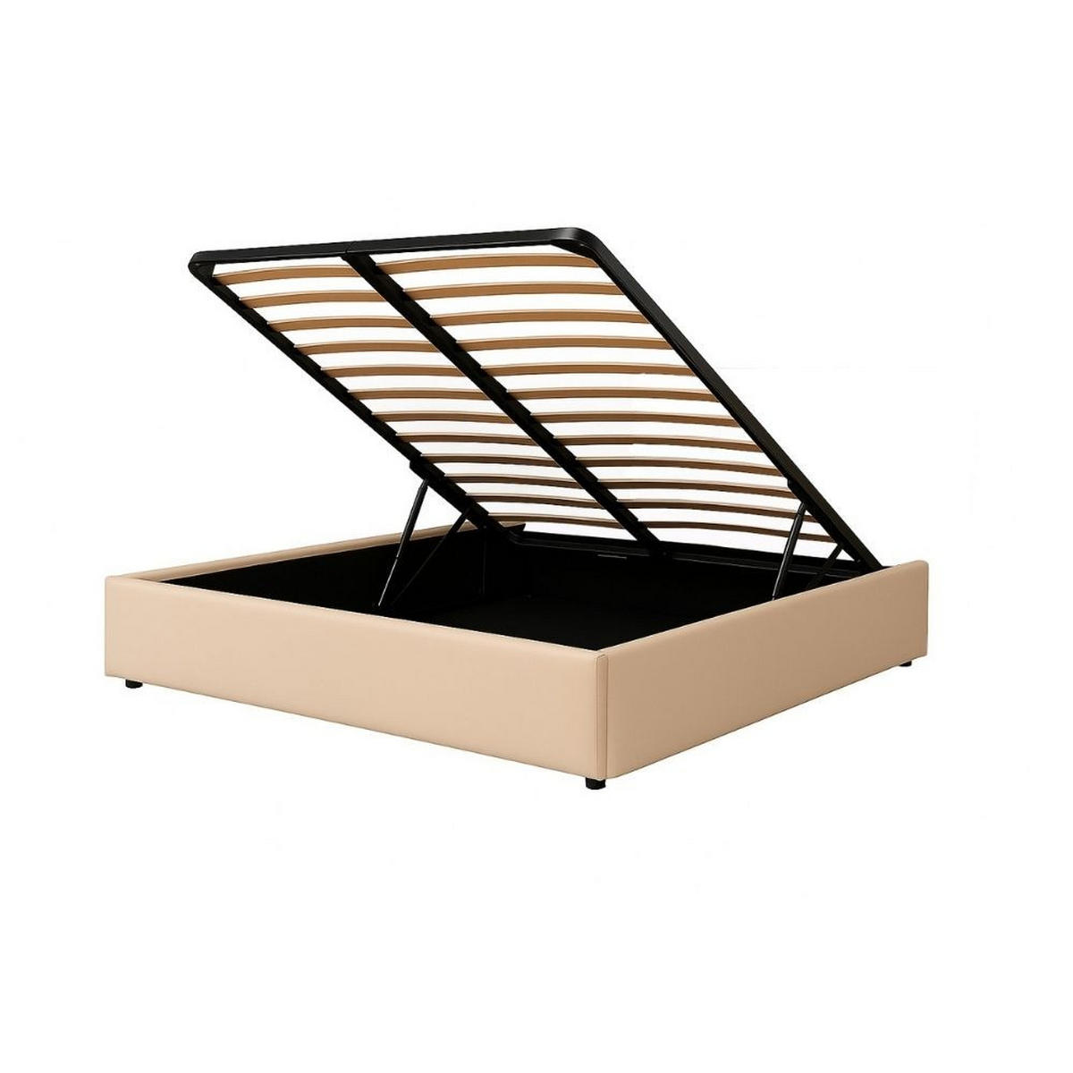 POLSTERBETT Stella mit Bettkasten, ohne Matratze, 180x200 cm, Anthrazit - Anthrazit/Schwarz, Textil (180/200cm) - AN-Moebel 4u